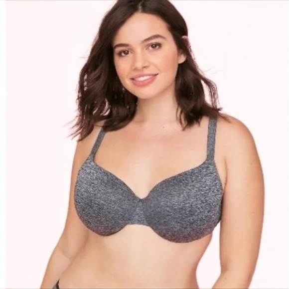 Cacique Other - 𝅺Lane Bryant Cacique True Embrace T-Shirt Bra Heather Gray Full Coverage 44D